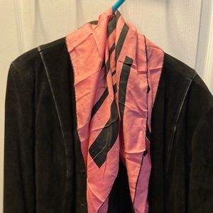 Vintage pink silk scarf